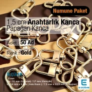 1,5 cm Anahtarlık Kanca Gold Renk Papağan Kanca 50 Adet /Paket A 546 PROMO