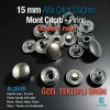 15 mm Alfa Çıt çıt Düğme Black Nikel Pirinç Çıtçıt Düğme 100 Ad/ Pack C000100PRPROMO