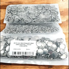 10,5 mm Paslanmaz Nikel Kapaklı Klikıt Çıtçıt 250 Adet/ Paket C0011KP