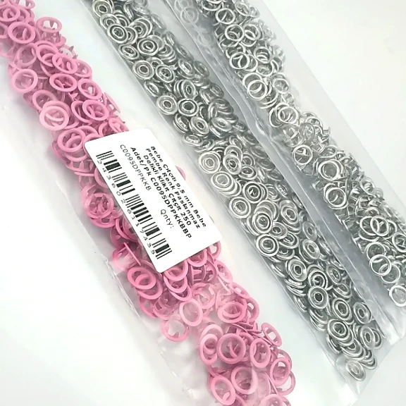 9.5 mm / 0.37 in Baby Pink Stainless Eyelet-Style Klıkit Baby Snap Fastener for children's clothing and light textile