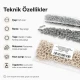 Bebe Çıtçıtı 9,5 mm Taş Rengi Paslanmaz Delikli Klikıt Çıtçıt - 250 Adet/Pk, bebek giyim ve çocuk giyimde kullanılmak üzere