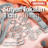 Sütyen Aksesuarları 10 mm Askı Ayar Tokası Kancası ve Halkası 250 Ad/Paket CGT003T10Promo