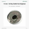 14 mm Delikli Kot Düğmesi Nikel Sabit Çanaklı 100 Adet/Paket DK00014DDUZPPROMO