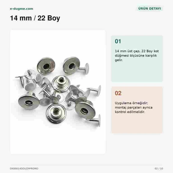 14 mm Perforated Nickel-Plated Brass Jeans Button with Fixed Cup for Trousers and Jackets - Pack of 100