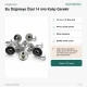 14 mm Perforated Nickel-Plated Brass Jeans Button with Fixed Cup for Trousers and Jackets - Pack of 100