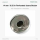 14 mm Perforated Nickel-Plated Brass Jeans Button with Fixed Cup for Trousers and Jackets - Pack of 100