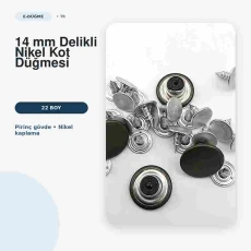 14 mm / 0.551 in Pierced Nickel Jeans Button, Pack of 100 DK00014DDUZPROMO2