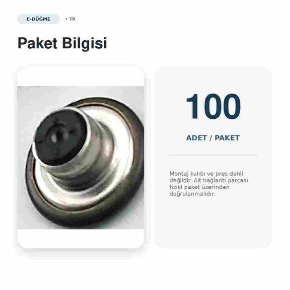 14 mm Delikli Nikel Kot Düğmesi, 100 Adet/Paket, Pirinç Malzeme, Gümüş Renkli Metal Görünümü