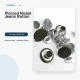 14 mm Delikli Nikel Kot Düğmesi, 100 Adet/Paket, Pirinç Malzeme, Gümüş Renkli Metal Görünümü