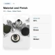 14 mm Delikli Nikel Kot Düğmesi, 100 Adet/Paket, Pirinç Malzeme, Gümüş Renkli Metal Görünümü