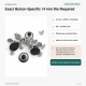 14 mm Delikli Nikel Kot Düğmesi, 100 Adet/Paket, Pirinç Malzeme, Gümüş Renkli Metal Görünümü