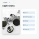 14 mm Delikli Nikel Kot Düğmesi, 100 Adet/Paket, Pirinç Malzeme, Gümüş Renkli Metal Görünümü