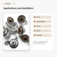 14 mm Yellow Oxide Plastic Back Denim Jeans Button, 100 Pieces Pack, Durable Metal with Star Logo