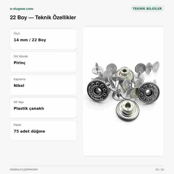 14 mm Kot Düğmesi Yıldız Logolu Nikel Plastik Çanaklı 75 Adet/Paket, dayanıklı bakır oksit kaplama ile jean pantolonlar ve