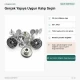 14 mm Yıldız Logolu Nikel Kot Düğmesi, 75 Adet/Paket, Denim Aksesuar