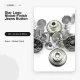 14 mm Star Logo Brass Jeans Button in Nickel Color - Pack of 75