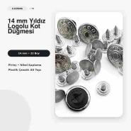 14 mm / 0.551 in 22 L Star Logo Brass Jeans Button Nickel Color Plastic Cup Pack of 75 DK00014YLDZPPROMO2