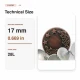 17 mm / 0.67 in Wreath Logo Jeans Button in Copper Oxide Finish, Pack of 100 for Denim Projects