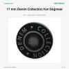 17 mm / 28 L Denim Collection Logolu Alüminyum Kot Düğmesi Kalay Oksit Sabit Çanaklı 100 Adet/Paket DK00017DNMCLLPROMO