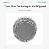 17 mm Lime Denim Logolu Kalay Renk Kot Düğmesi 100 Adet/Paket DK00017LDNMPROMO