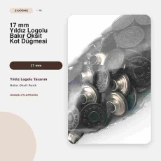 17 mm / 0.669 in Star Logo Copper-Oxide Jeans Button Pack of 100 DK00017YLDPPROMO