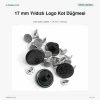 17 mm Kot Düğmesi Yıldızlı Logo Plastik Çanaklı 100 Adet/Paket DK00017YLDZ