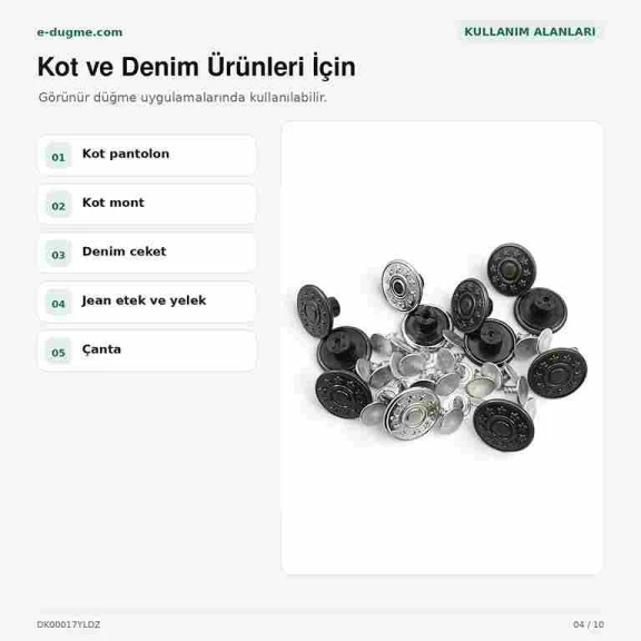 17 mm kot düğmesi yıldızlı logo plastik çanaklı, 100 adet paket, dayanıklı bakır oksit kaplama ile jean pantolonlar ve çanta