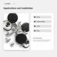 20 mm Logo Jeans Button in Black Oxide Finish - 50 Pieces Pack
