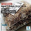 Agraf 7,5 mm Metal Zamak Promo Paket 200 Adet Gold Renk E 1762PROMO