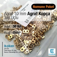 Agraf Kopça 10 mm 50 Adet Top Uçlu Numune Paketi E 1879 PROMO