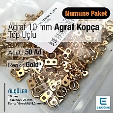 Hook and Eye Loop 10 mm 50 Pieces Ball Stud Sample Package E 1879 PROMO