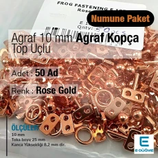 10 mm Top Uçlu Zamak Agraf Kopça 50 Adet E 1879 PROMO
