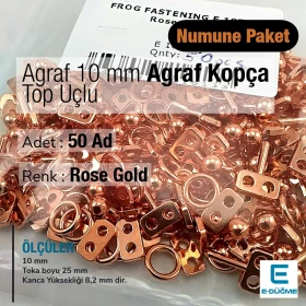 Hook and Eye Loop 10 mm 50 Pieces Ball Stud Sample Package E 1879 PROMO