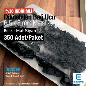 Dikilebilen Bağ Ucu Promosyon Paket 6,5 x 8 mm Giriş 5 mm 350 Adet/Paket E 2004 PROMO