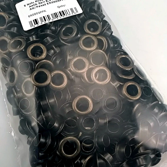 5 Nolu Kuşgözü Antik Sarı Paslanmaz 8,5 mm 500 Ad/Paket ER0005PPKAS