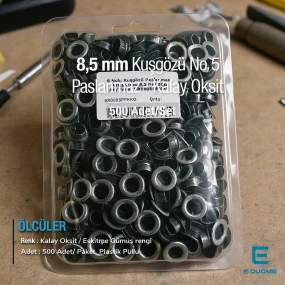 5 Nolu Kuşgözü Eskitme Gümüş  Paslanmaz 8,5 mm 500 Ad/Paket ER0005PPKKO