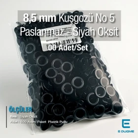 5 Nolu Kuşgözü Siyah Oksit Paslanmaz 8,5 mm 500 Ad/Paket ER0005PPKSO