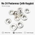 No 24 Kuşgözü Gümüş Nikel Paslanmaz Çelik İç Çap 10 mm 250 Adet/Paket ER0024PPK