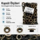 No 24 Antik Sarı Paslanmaz Kuşgözü 10 mm - Tekstil ve Deri Uygulamaları için Dayanıklı ve Estetik Çözüm
