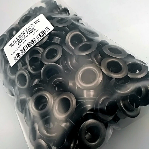 No 24 Kuşgözü Füme - Siyah Nikel Paslanmaz Çelik İç Çap 10 mm (250 Ad/Paket) ER0024PPKBN