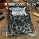 No 24 Kuşgözü Füme - Siyah Nikel Paslanmaz Çelik İç Çap 10 mm (250 Ad/Paket) ER0024PPKBN