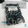 No 24 Kuşgözü Füme - Siyah Nikel Paslanmaz Çelik İç Çap 10 mm (250 Ad/Paket) ER0024PPKBN