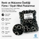 No 24 Kuşgözü Füme Siyah Nikel Paslanmaz 10 mm İç Çap 250 Adet/Paket, çanta ve ayakkabı üretiminde güvenilir kordon geçişi