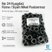 No 24 Kuşgözü Füme Siyah Nikel Paslanmaz İç Çap 10 mm 250 Adet/Paket ER0024PPKBN