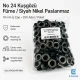 No 24 Kuşgözü Füme Siyah Nikel Paslanmaz 10 mm İç Çap 250 Adet/Paket, çanta ve ayakkabı üretiminde güvenilir kordon geçişi
