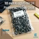 No 24 Kuşgözü Eskitme Gümüş Paslanmaz Çelik İç Çap 10 mm (250 Ad/Paket) ER0024PPKKO