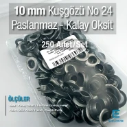 25/64" Eyelet Stainless Steel Old Silver Inner Diameter 10 mm (250 Pcs/Pack) ER0024PPKKO