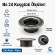 No 24 Kuşgözü Eskitme Gümüş Paslanmaz 10 mm İç Çap 250 Adet/Paket, Dış Giyimde ve Çanta Üretiminde Kullanım için Uygun