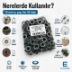No 24 Kuşgözü Eskitme Gümüş Paslanmaz 10 mm İç Çap 250 Adet/Paket, Dış Giyimde ve Çanta Üretiminde Kullanım için Uygun