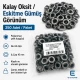 No 24 Kuşgözü Eskitme Gümüş Paslanmaz 10 mm İç Çap 250 Adet/Paket, Dış Giyimde ve Çanta Üretiminde Kullanım için Uygun